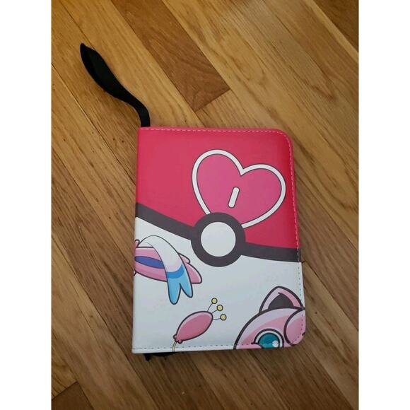 Pokemon TCG Pink White Sylveon Zip Up 55 pages Holds 440 Card Binder TCGAMES - Picture 1 of 8